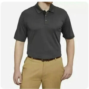 Bolle NEW Men's Performance Polo Shirt Black Short Sleeve Size Large Golfing.